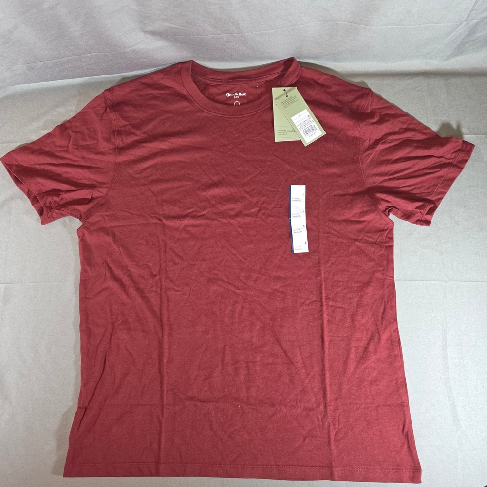 Goodfellow & Co Mens Every Wear Tee Dark Red Short Sleeve T-Shirt Large